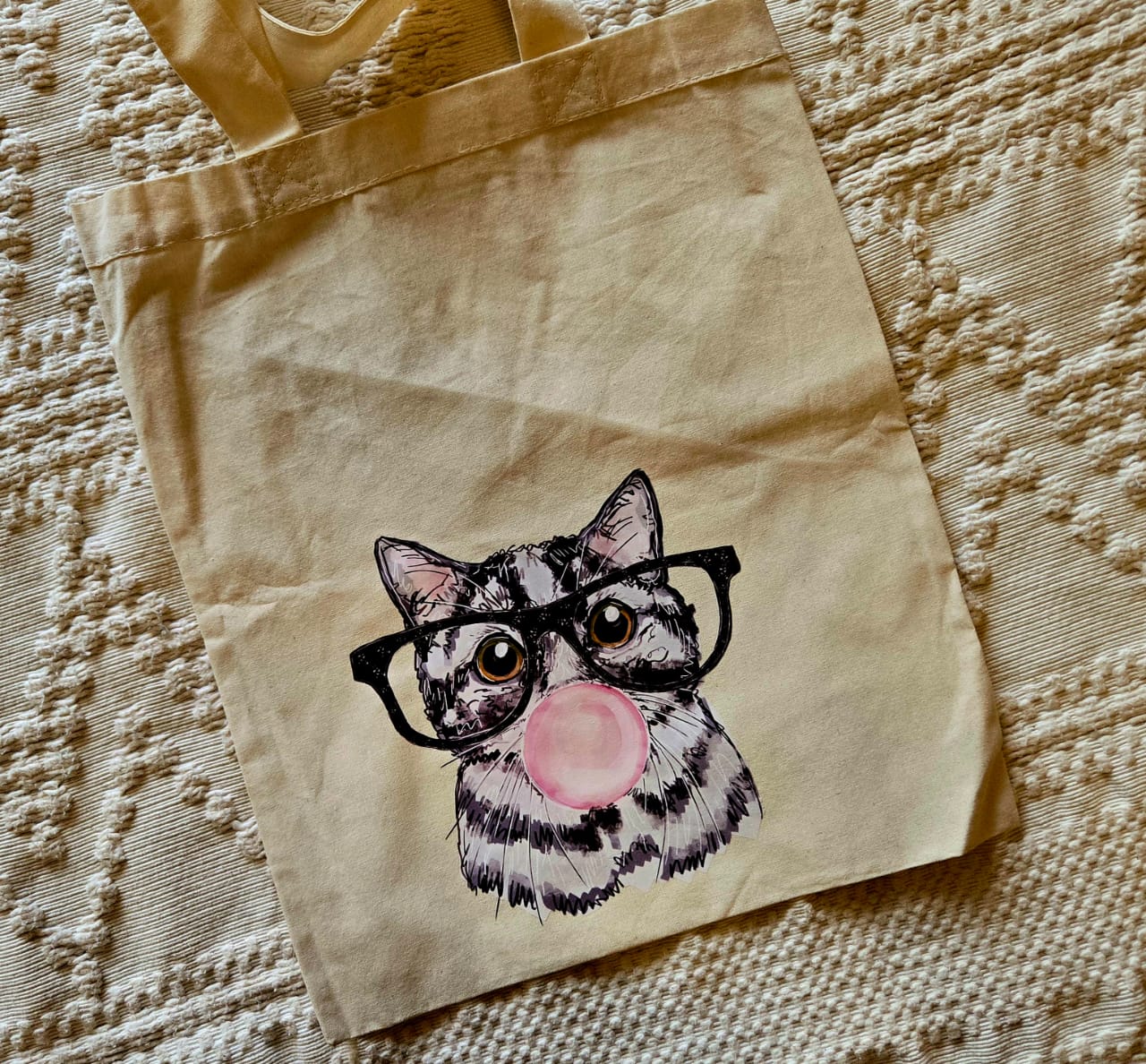 TOTE BAG Cat Chicle Globo - Imagen 1