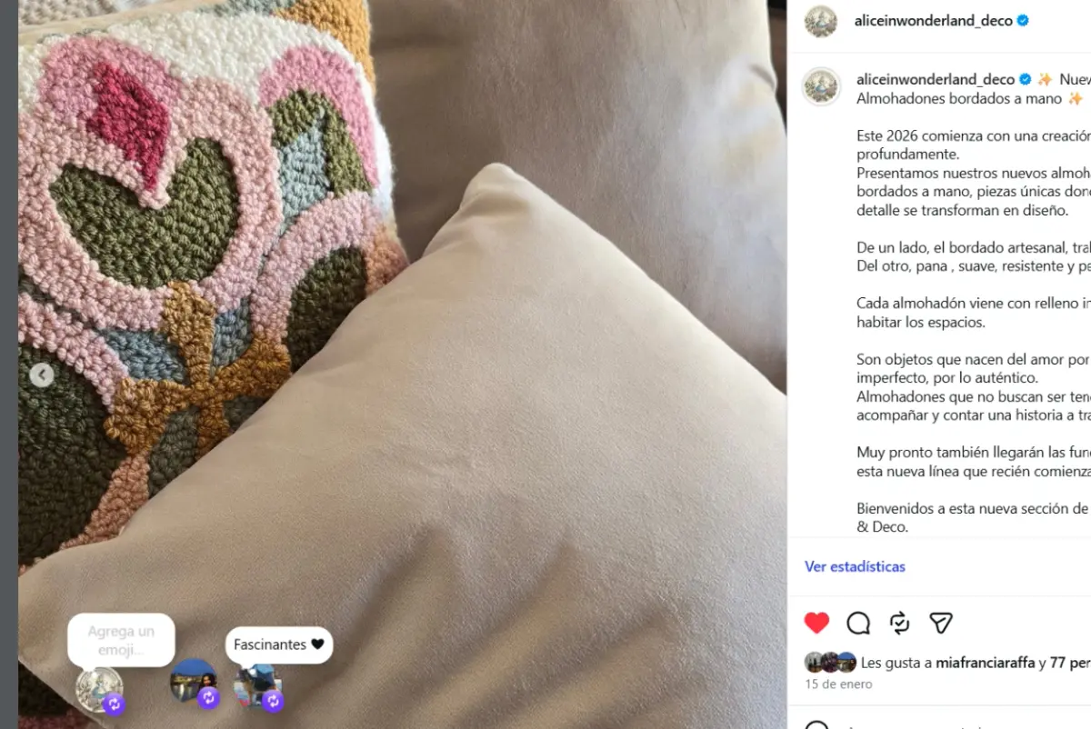 Almohadon Bordado Diseño Rosas