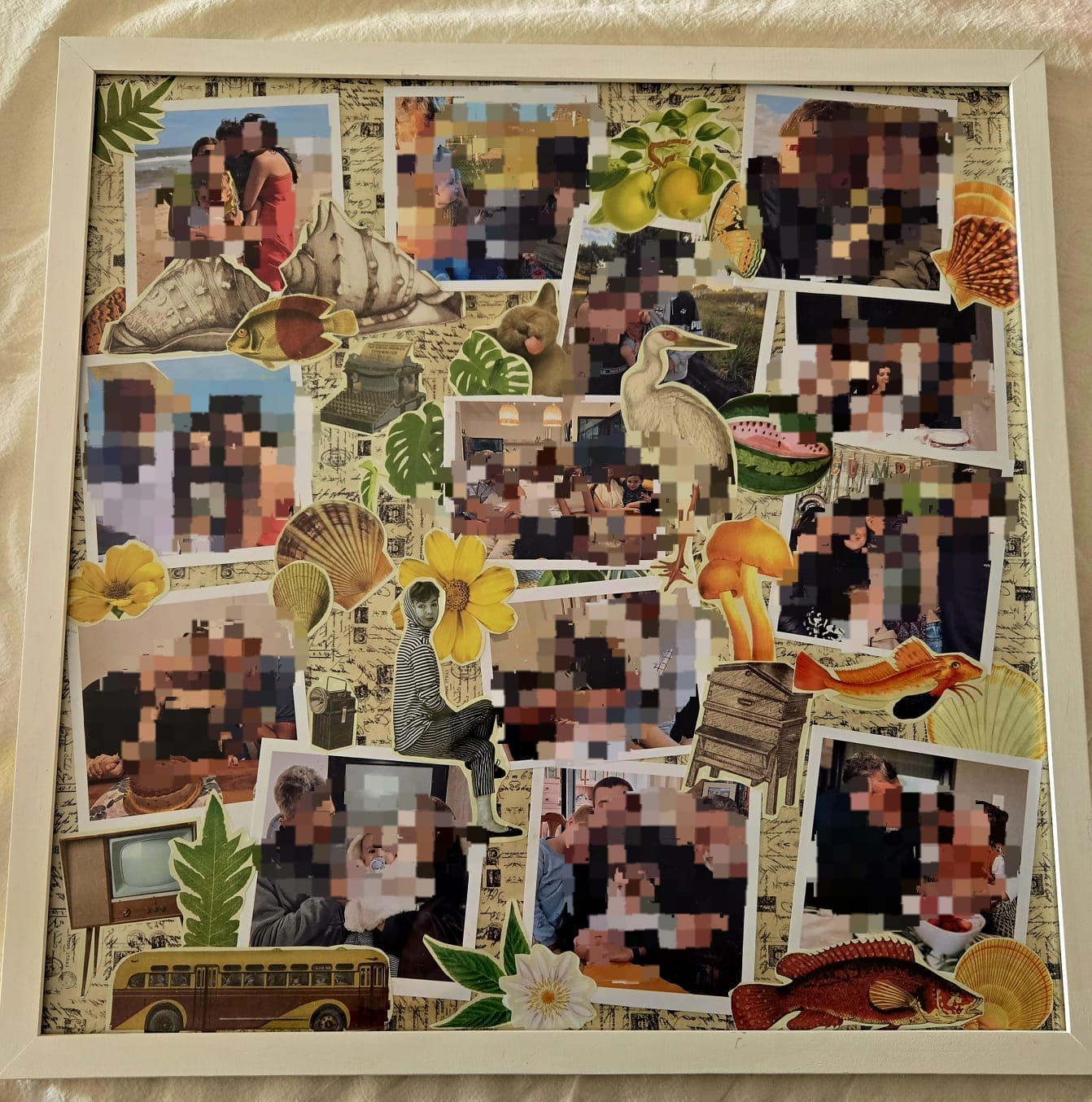 Cuadro Collage MARCO MADERA 40x40